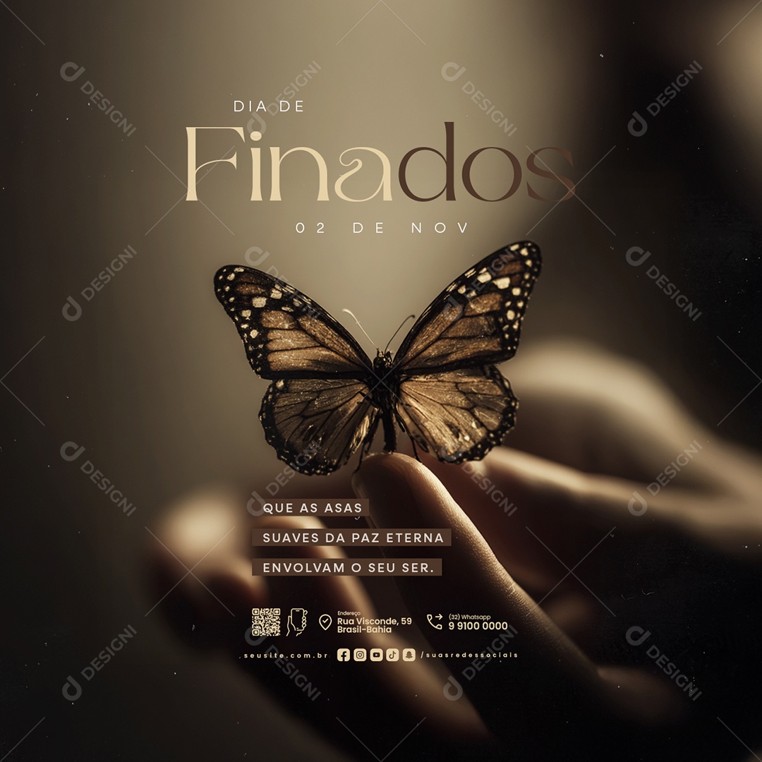 Dia de Finados 02 de Novembro Social Media PSD Editável