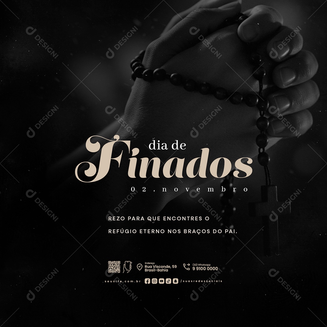 Dia de Finados 02 de Novembro Social Media PSD Editável