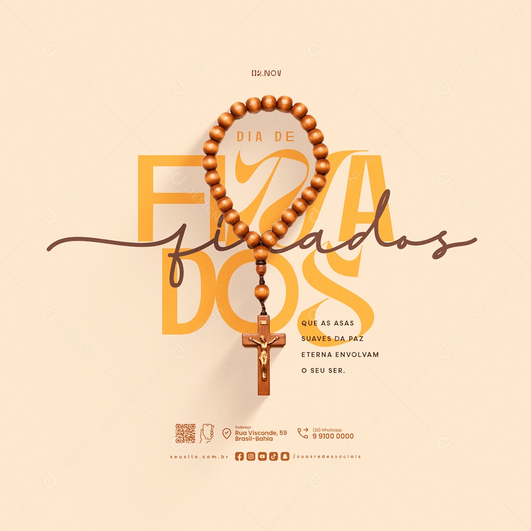 Dia de Finados 02 de Novembro Social Media PSD Editável