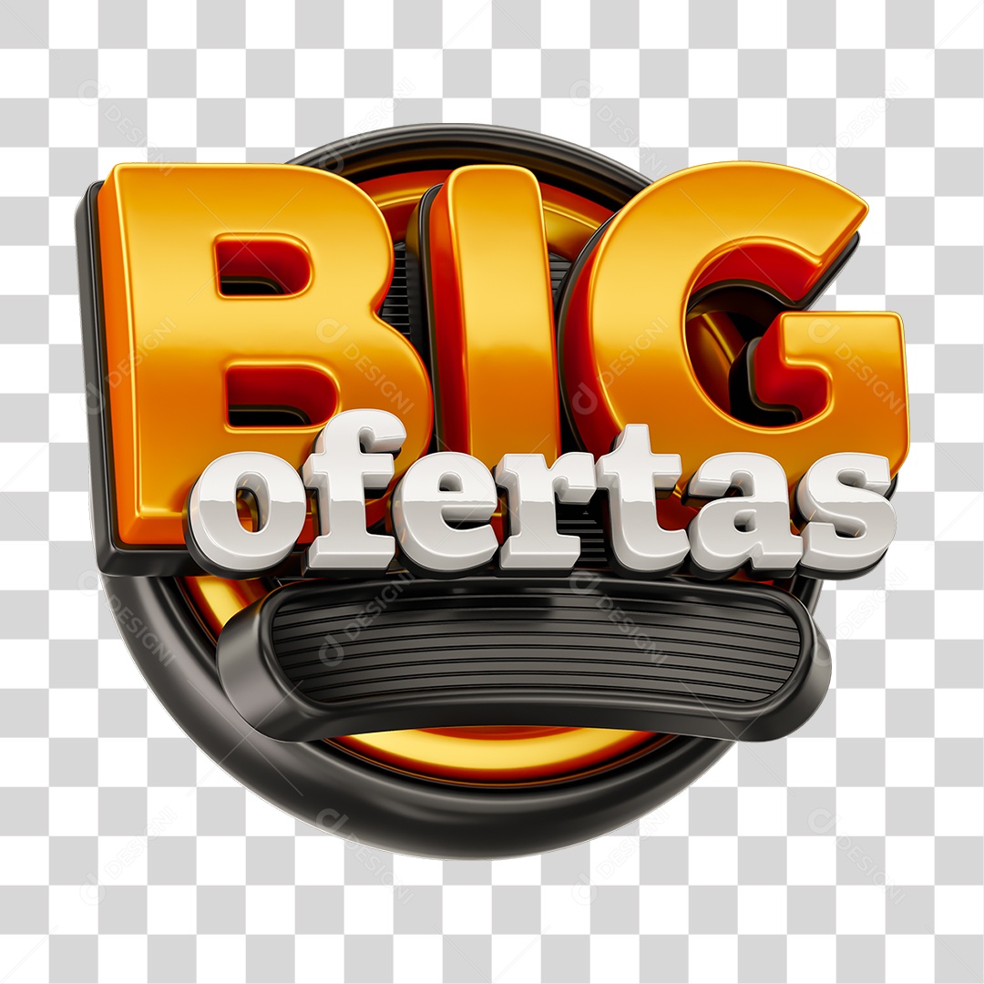 Selo 3D Big Ofertas PNG Transparente