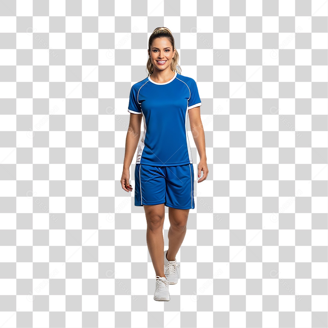 Jogadora de Futebol PNG Transparente