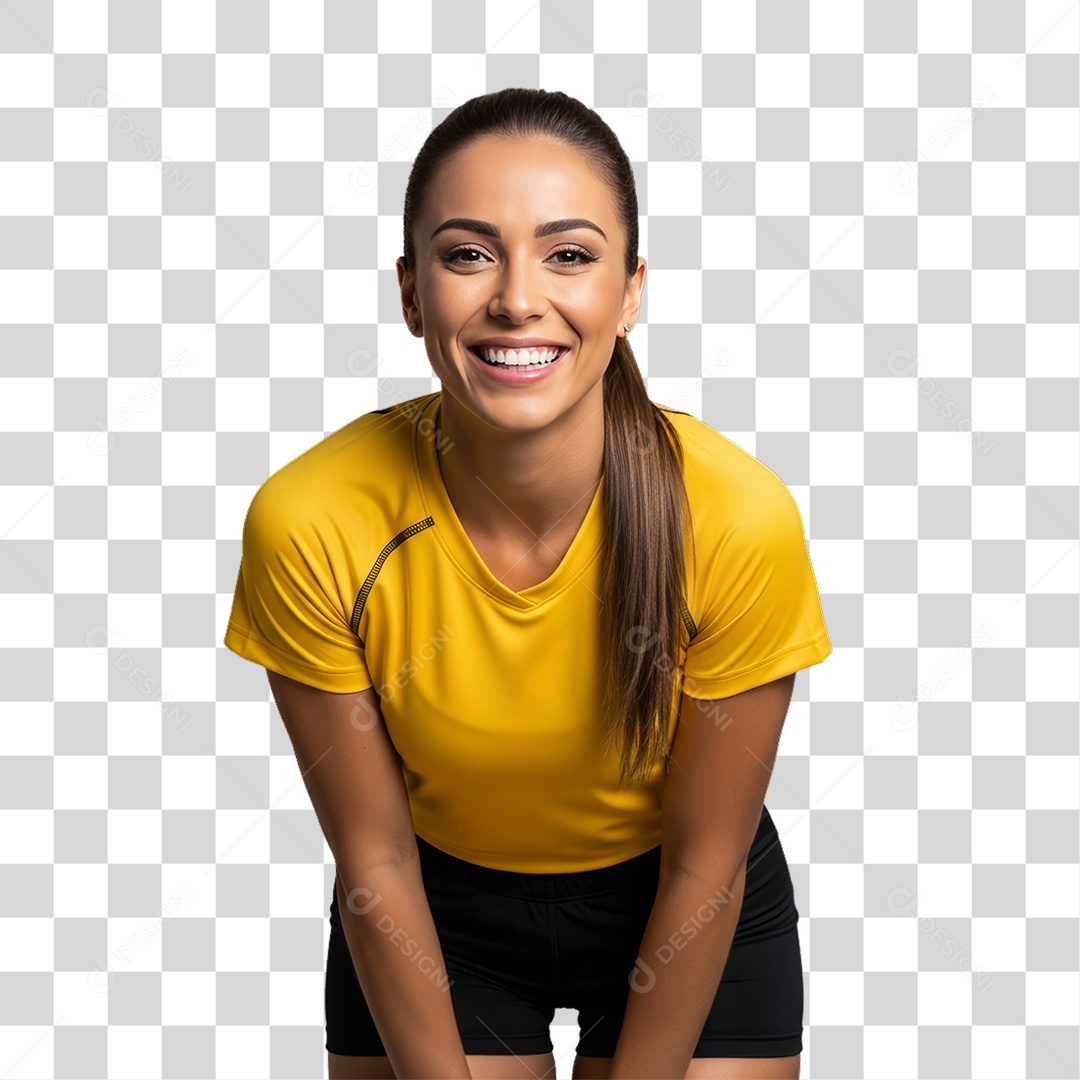 Jogadora de Futebol PNG Transparente