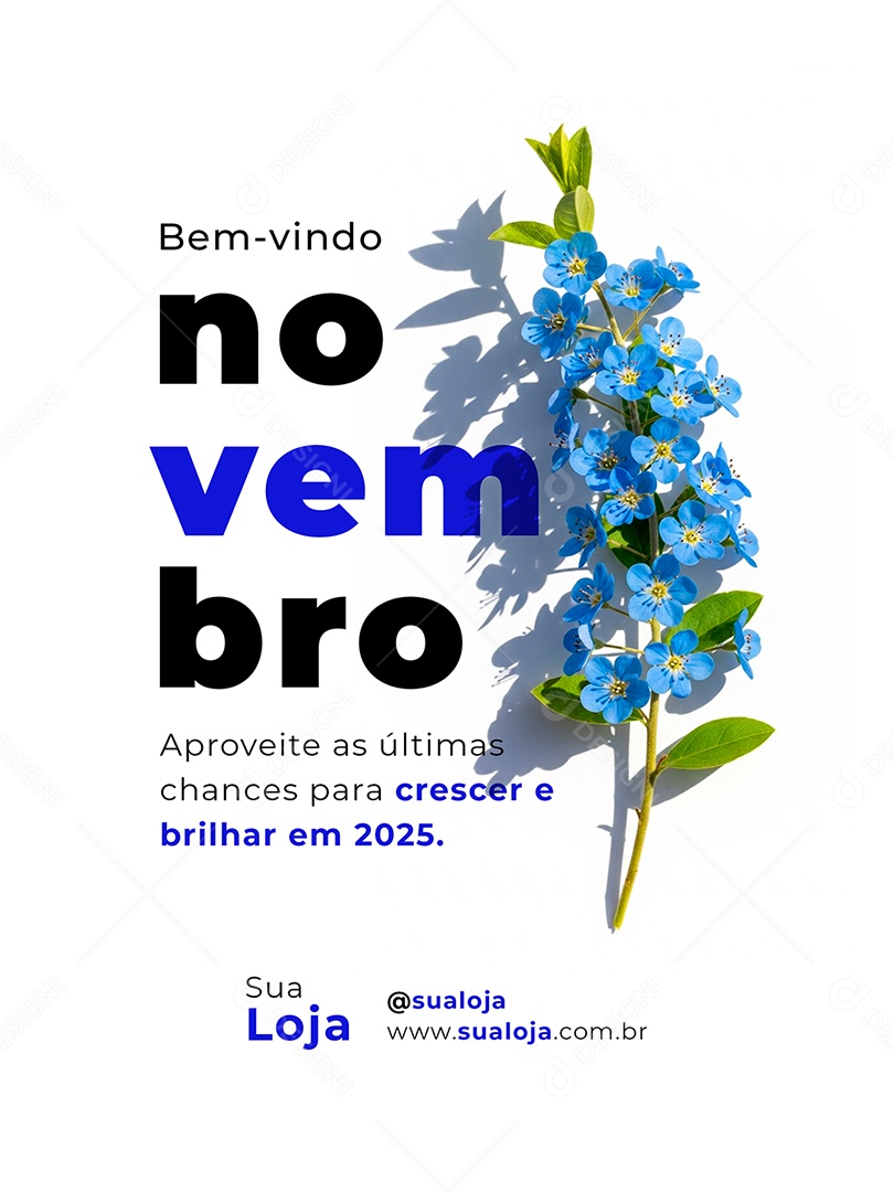 Bem Vindo Novembro Feed Social Media PSD Editável