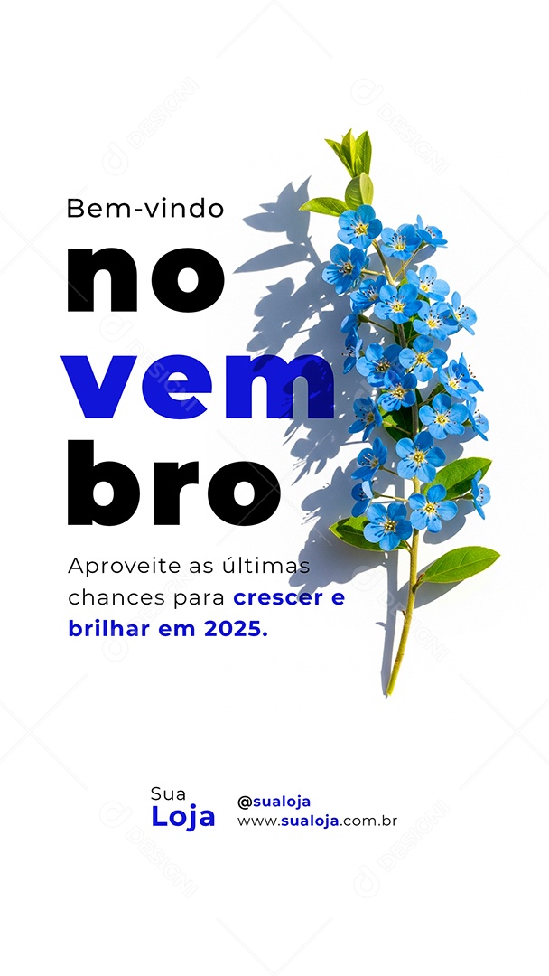 Bem Vindo Novembro Story Social Media PSD Editável