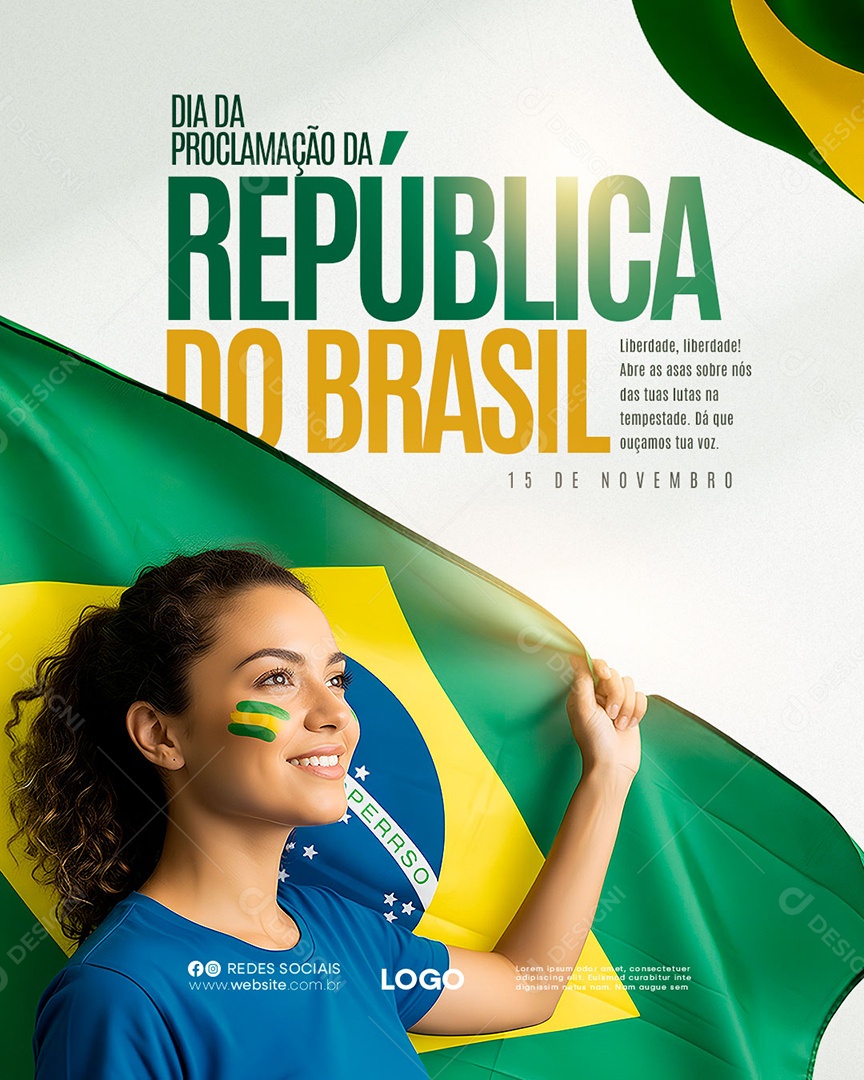 Dia da Proclamação da República 15 de Novembro Social Media PSD Editável
