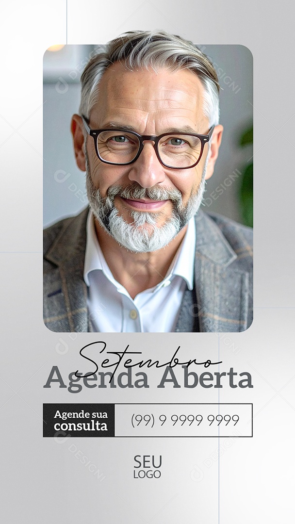 Agenda Aberta Piscólogo Social Media PSD Editável