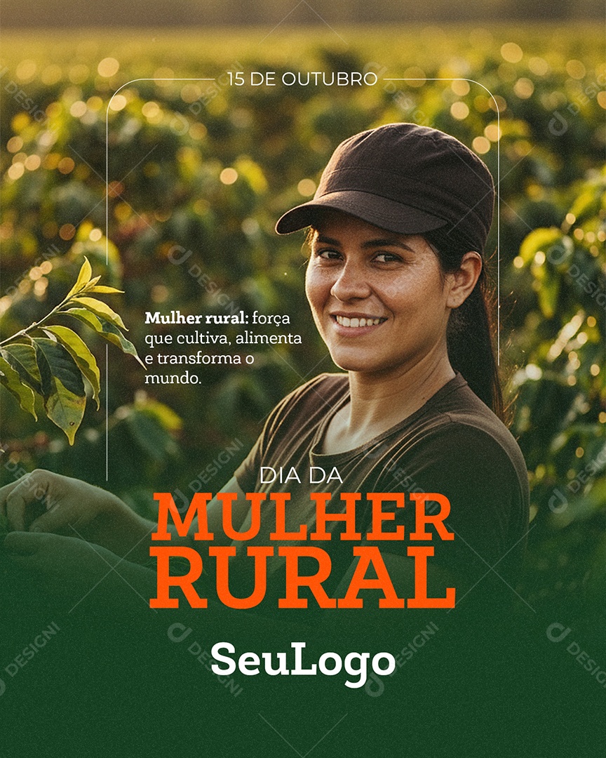 Agro Dia da Mulher Rural 15 de Outubro Social Media PSD Editável