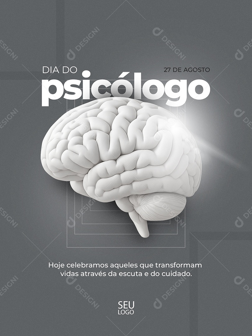 Dia do Piscólogo Social Media PSD Editável