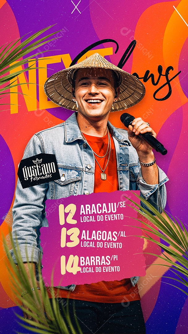 Story Flyer Próximos Shows Next Shows Social Media PSD Editável