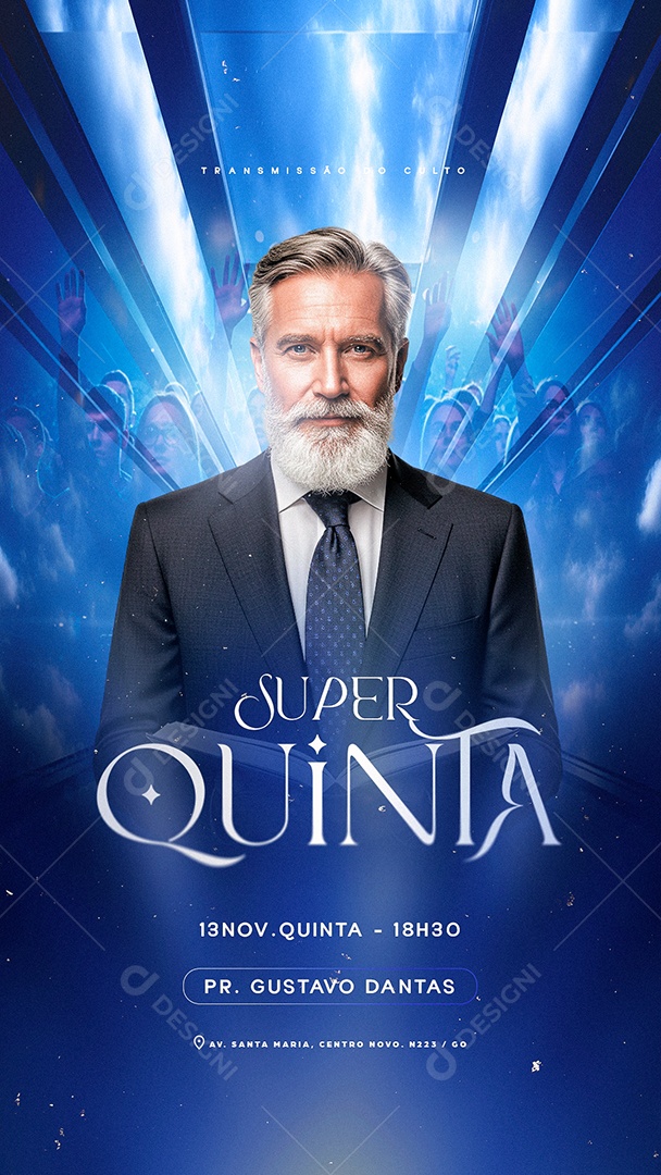 Story Flyer Gospel Super Quinta Social Media PSD Editável