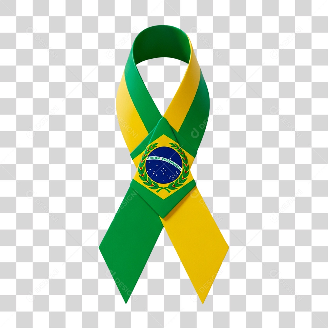 Laço Verde e Amarelo PNG Transparente