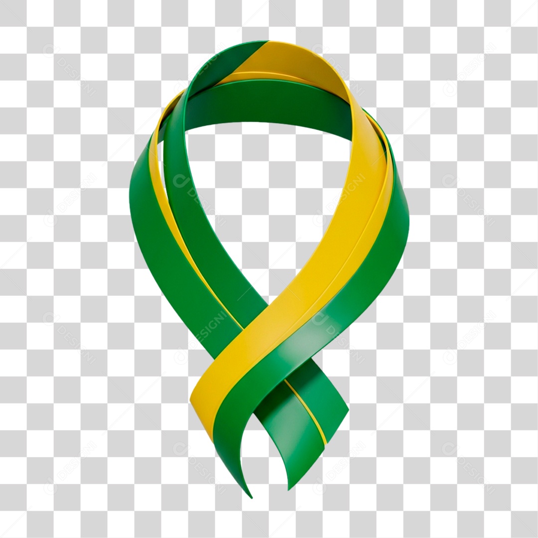 Laço Verde e Amarelo PNG Transparente