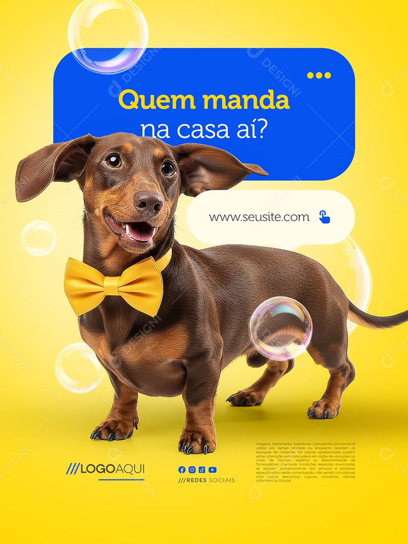 Petshop Quem Manda na Casa Aí Social Media PSD Editável