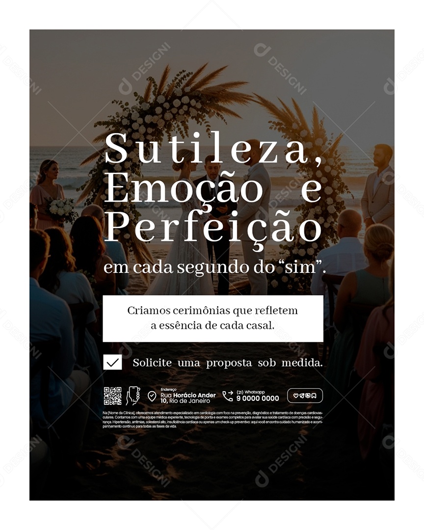Cerimonialistas de Casamento Sutileza Emoção e Perfeição Social Media PSD Editável