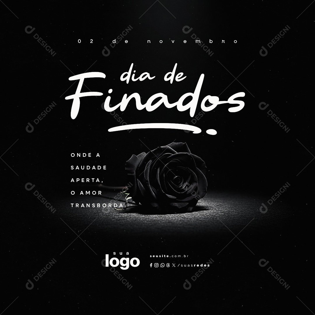 Dia de Finados 02 de Novembro Social Media PSD Editável