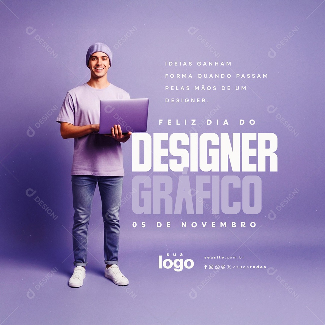 Feliz Dia do Designer Gráfico 05 de Novembro Social Media PSD Editável