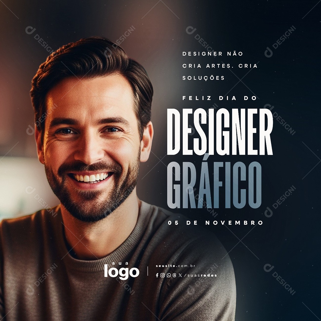 Feliz Dia do Designer Gráfico 05 de Novembro Social Media PSD Editável