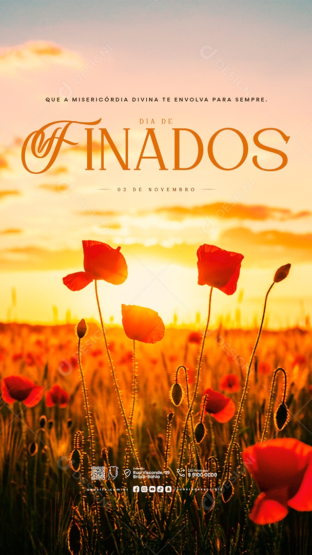Story Dia de Finados 02 de Novembro Social Media PSD Editável