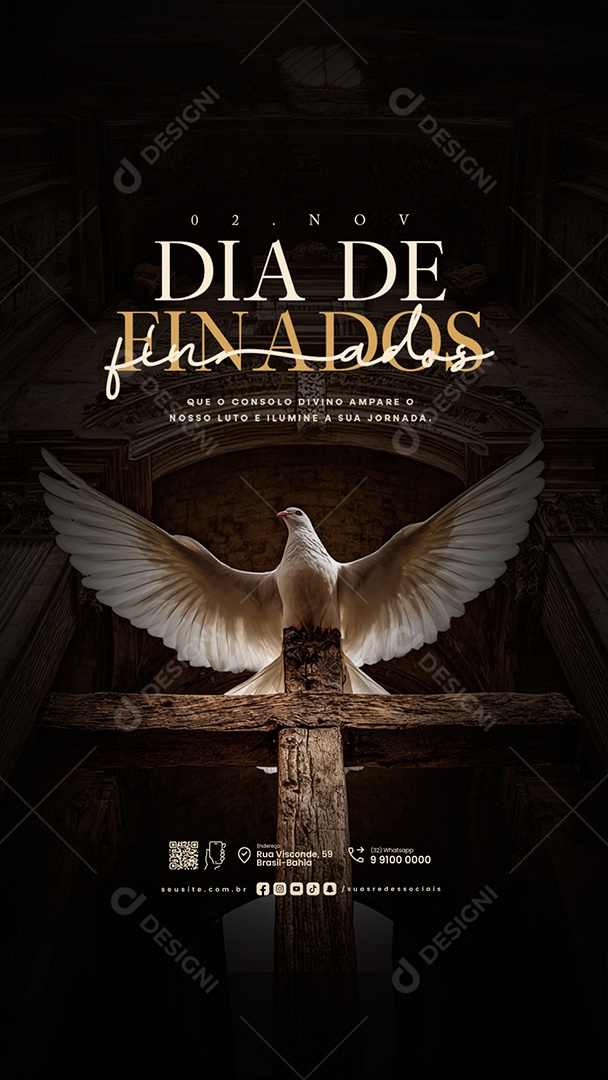 Story Dia de Finados 02 de Novembro Social Media PSD Editável