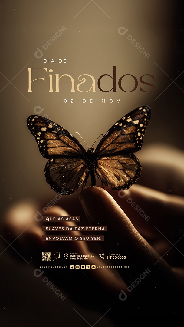 Story Dia de Finados 02 de Novembro Social Media PSD Editável