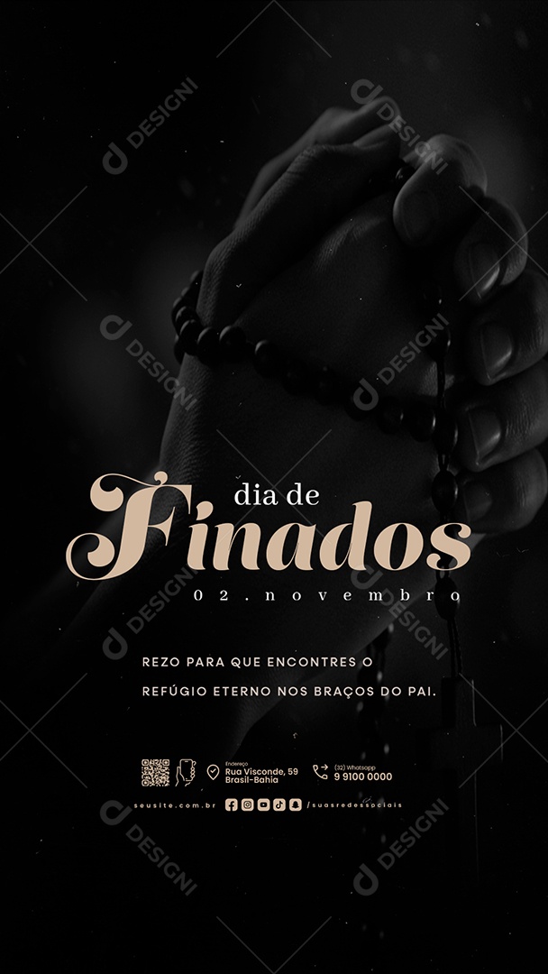 Story Dia de Finados 02 de Novembro Social Media PSD Editável