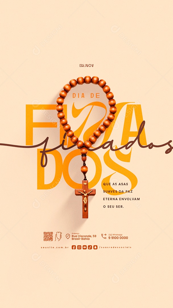 Story Dia de Finados 02 de Novembro Social Media PSD Editável