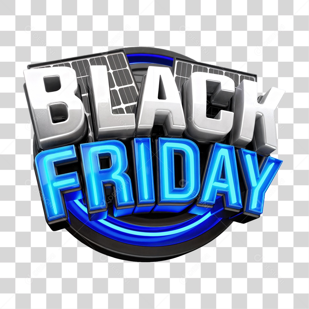 Selo 3D Black Friday PNG Transparente