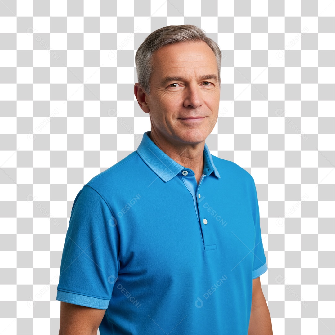 Homem Sorridente com Braços Cruzados PNG Transparente