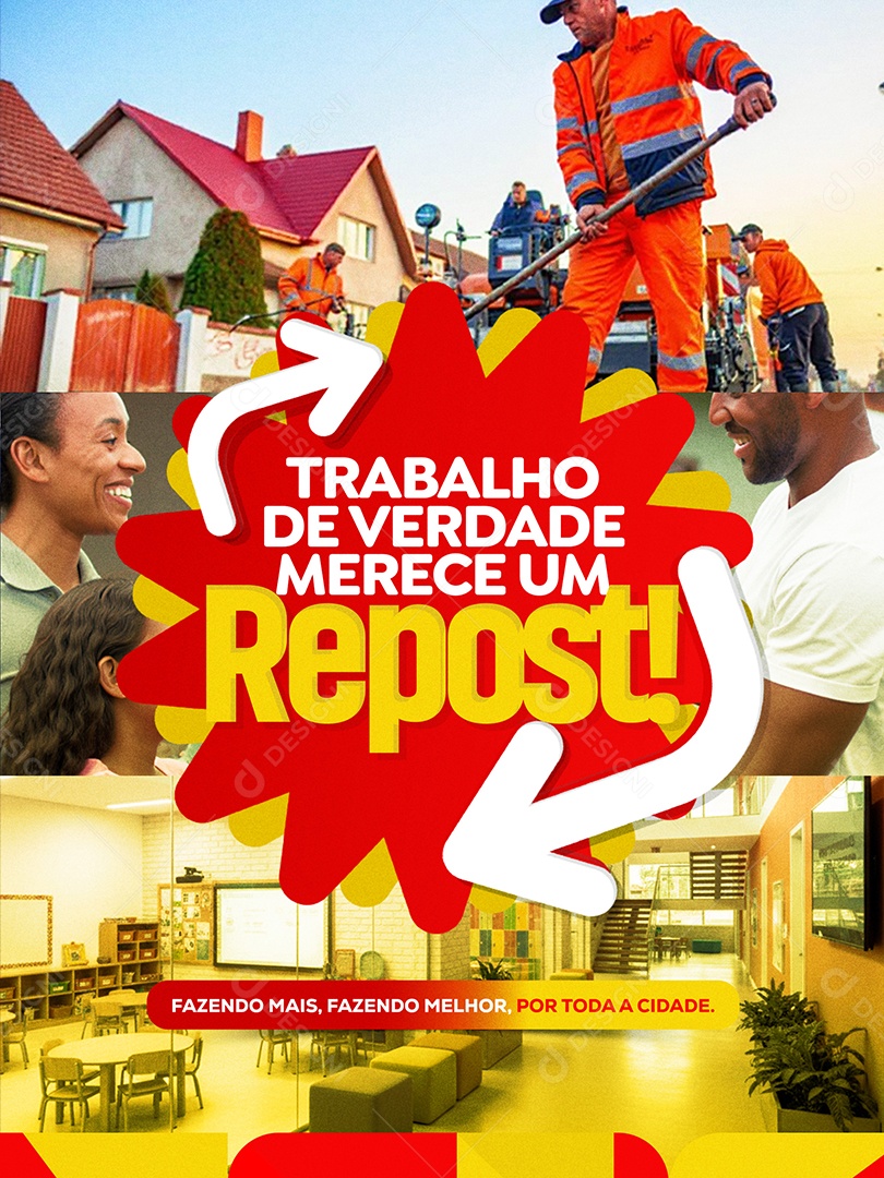 Trabalho de Verdade Prefeitura Social Media PSD Editável