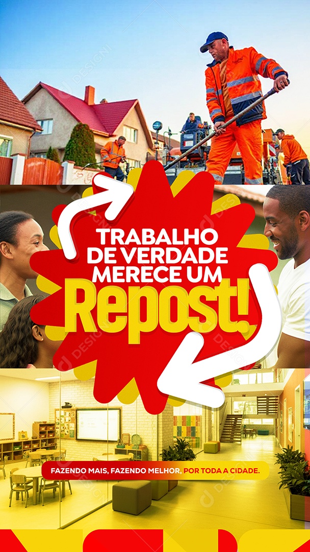 Story Trabalho de Verdade Prefeitura Social Media PSD Editável