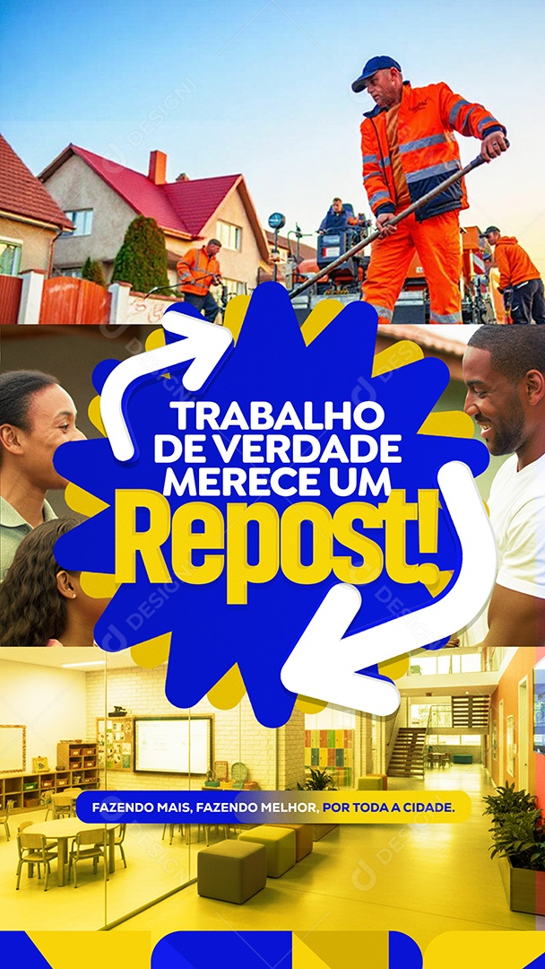 Story Trabalho de Verdade Prefeitura Social Media PSD Editável