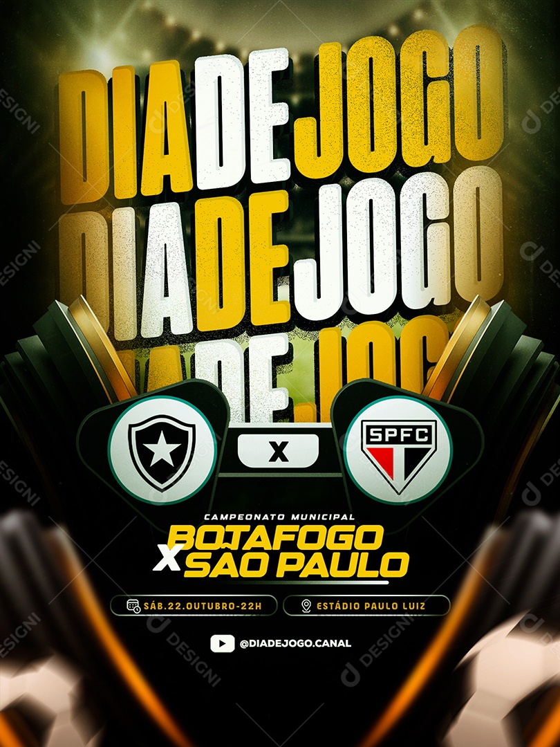 Story Torneio de Futebol Campeonato Municipal Social Media PSD Editável