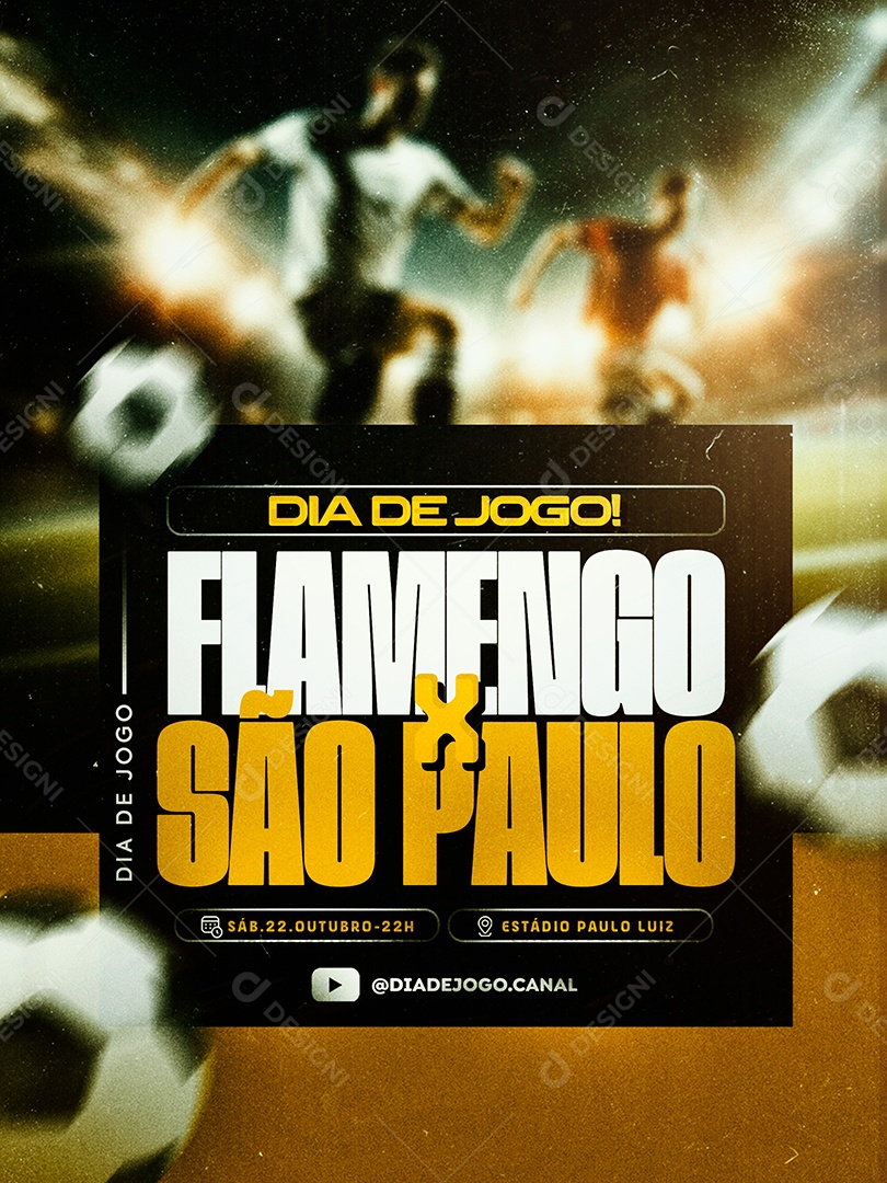 Torneio de Futebol Campeonato Municipal Social Media PSD Editável