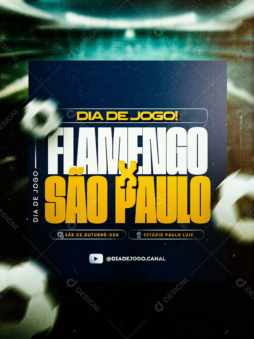 Torneio de Futebol Campeonato Municipal Social Media PSD Editável