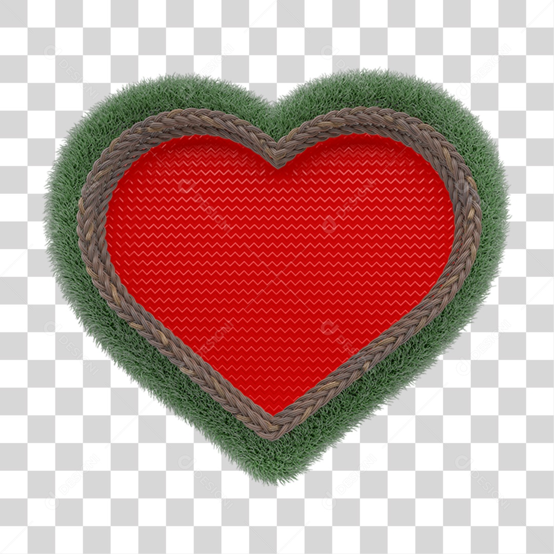Coração para Decoração de Natal PNG Transparente