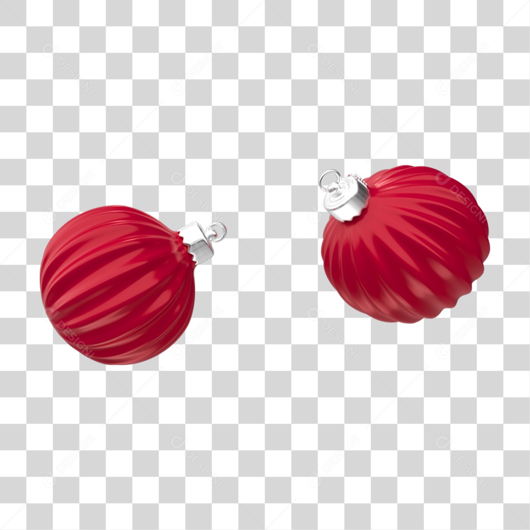 Bolas para Decoração de Natal PNG Transparente