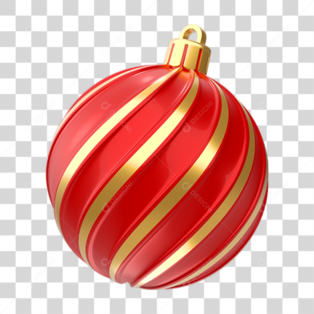 Bola para Decoração de Natal PNG Transparente