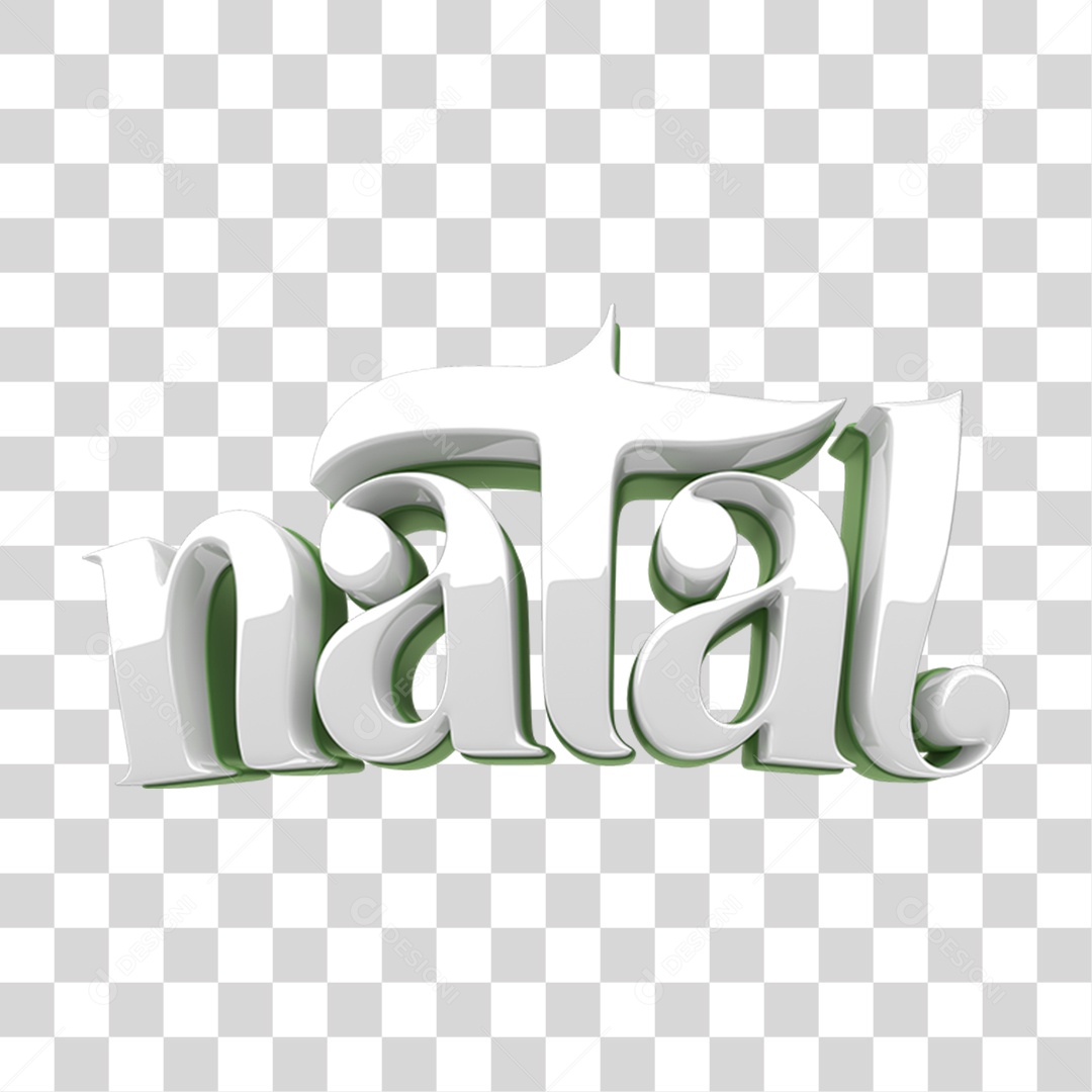 Texto 3D Natal PNG Transparente