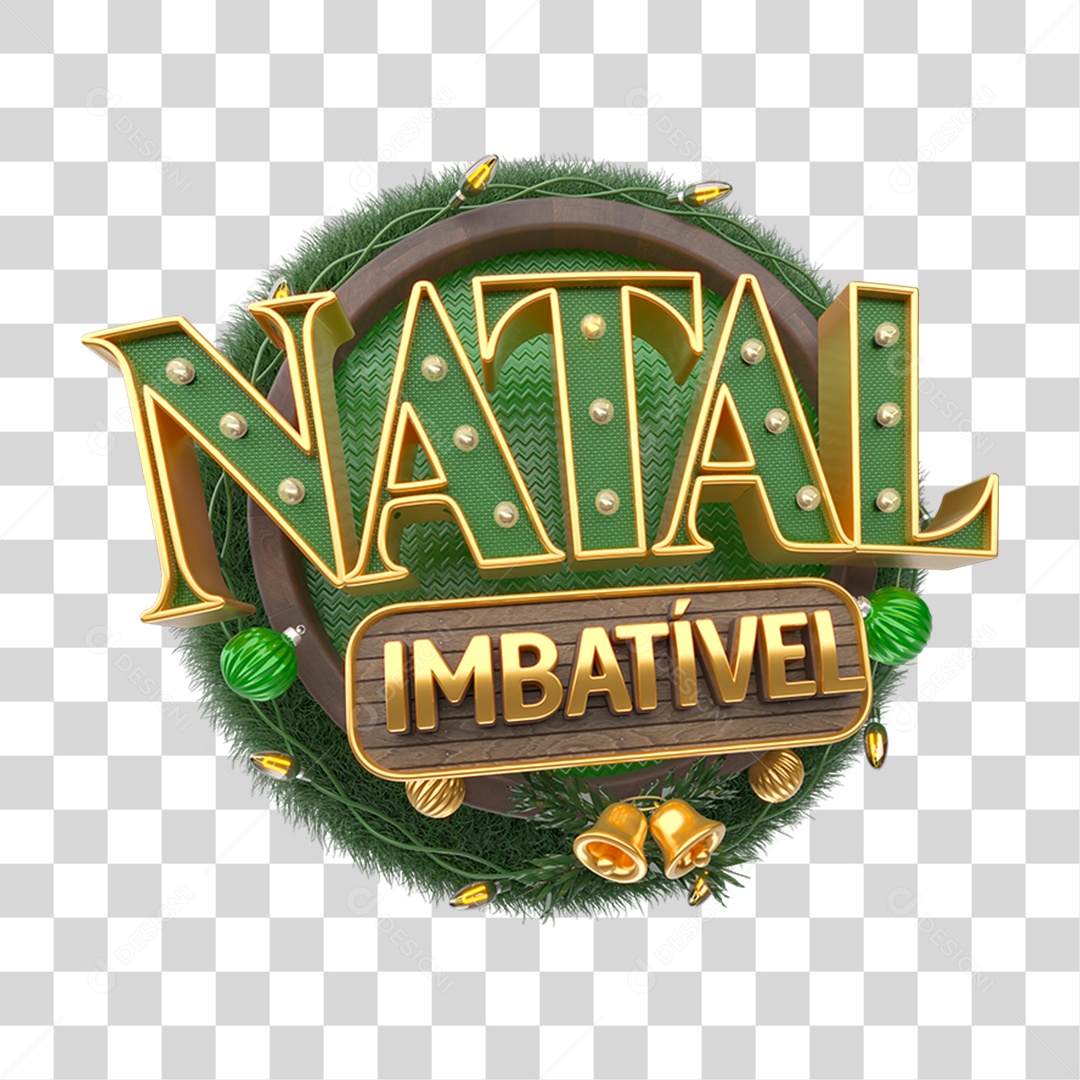 Selo 3D Natal Imbatível PNG Transparente