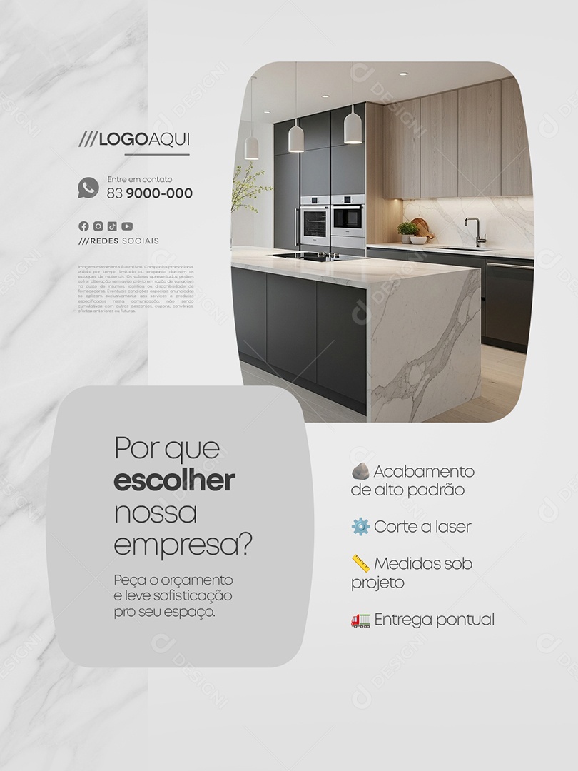 Marmoraria Por Que Escolher Nossa Empresa Social Media PSD Editável