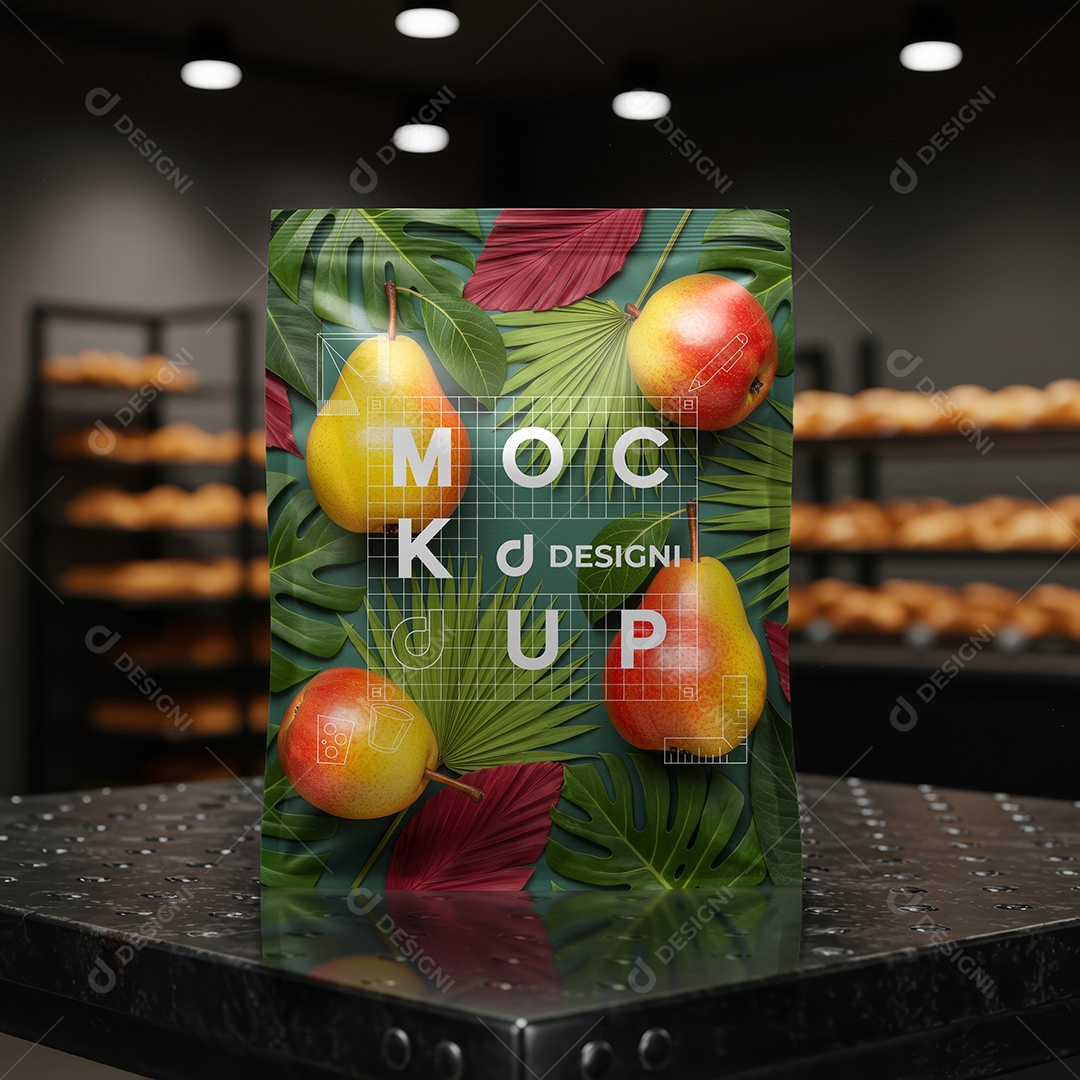 Mockup Embalagem Pouch PSD Editável