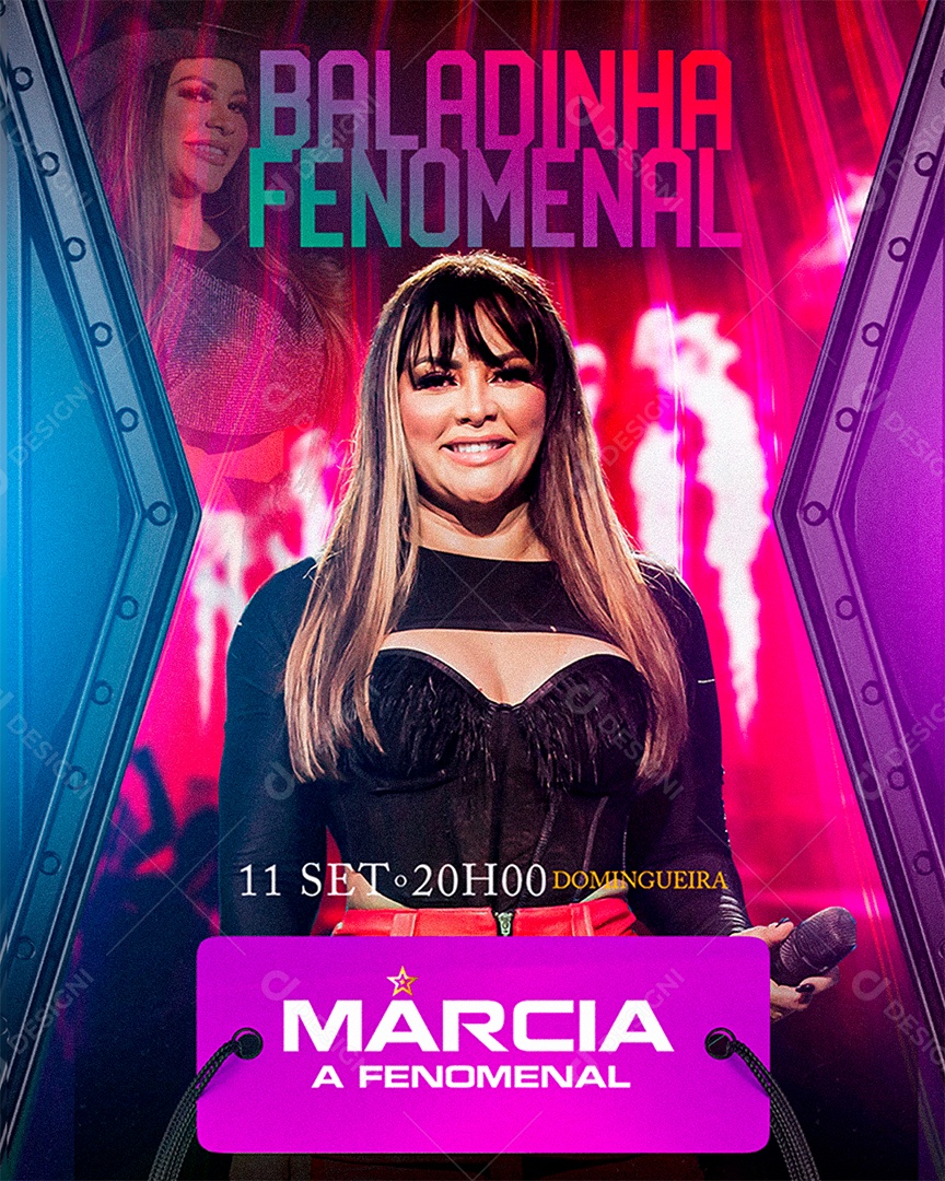 Flyer Feed Baladinha Fenomenal Social Media PSD Editável