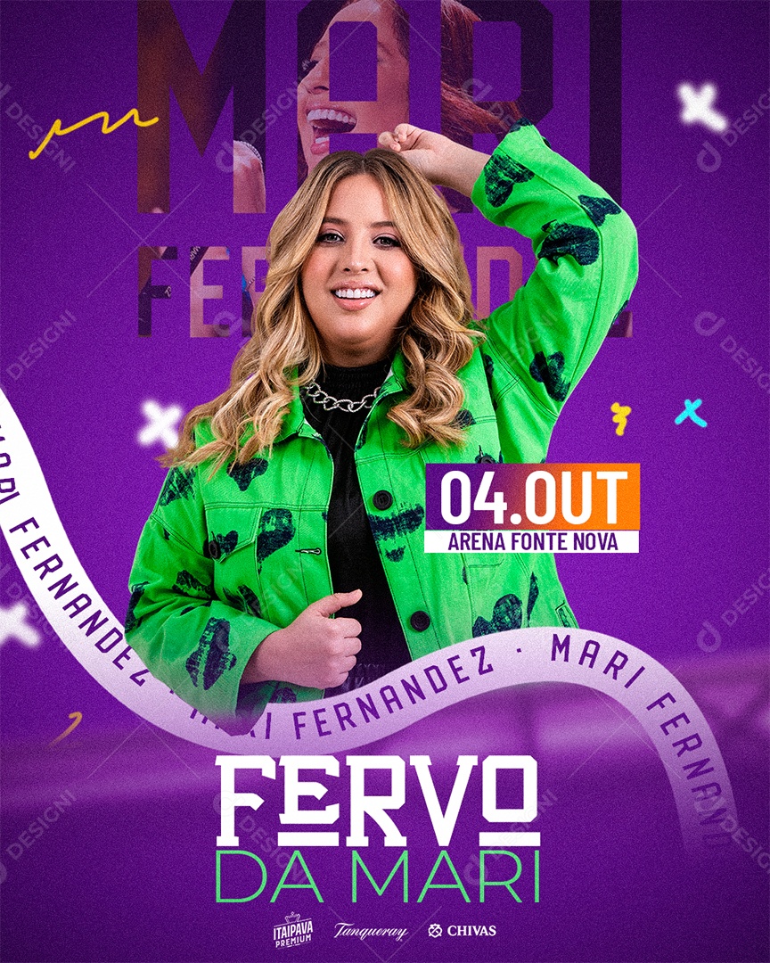 Flyer Feed Fervo Social Media PSD Editável