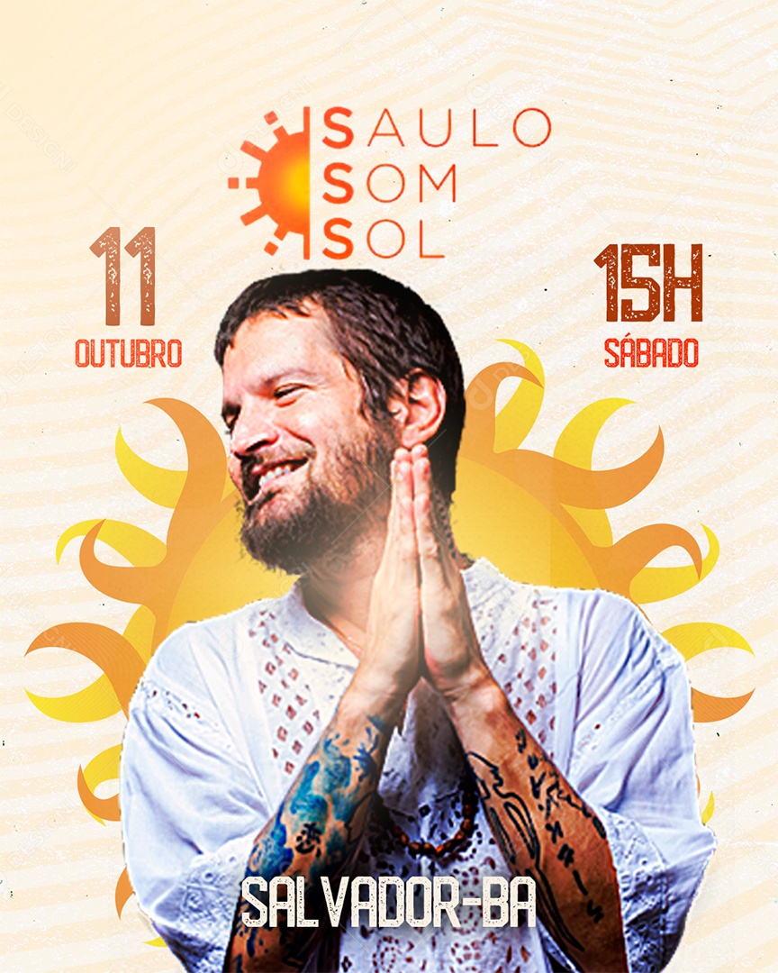 Flyer Feed Saulo Fernandes Social Media PSD Editável