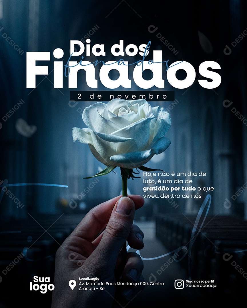 Dia dos Finados Social Media PSD Editável