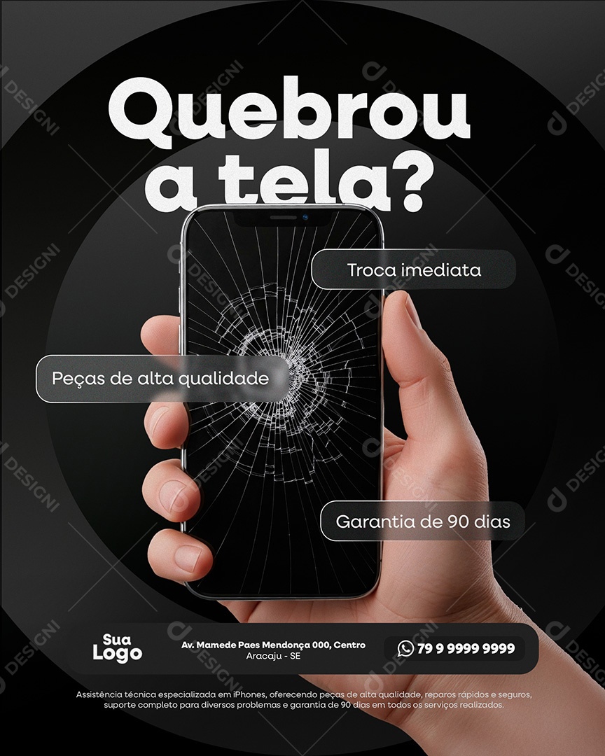 Loja de Celular Social Media PSD Editável