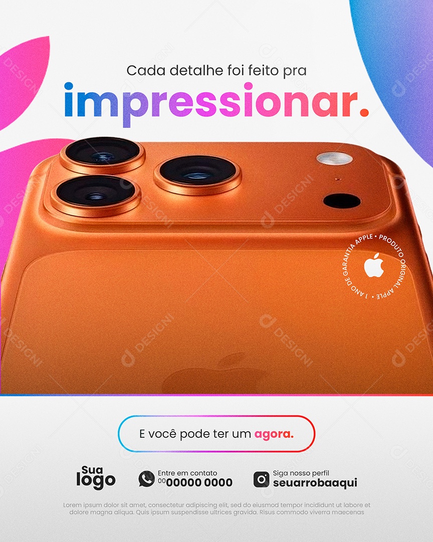 Loja de Iphone Cada Detalhe Social Media PSD Editável