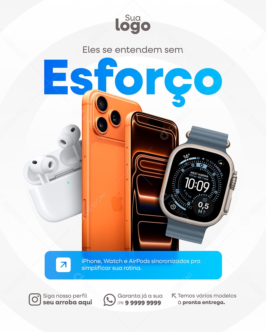 Loja de Iphone Eles se Entendem Social Media PSD Editável