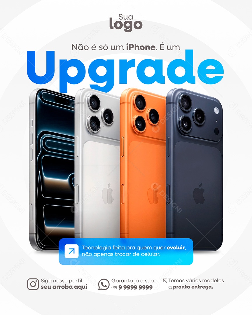 Loja de Iphone Não é só um Iphone Social Media PSD Editável