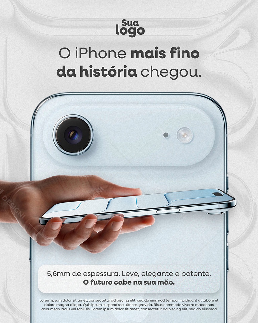 Loja de Iphone o Iphone mais Fino Social Media PSD Editável